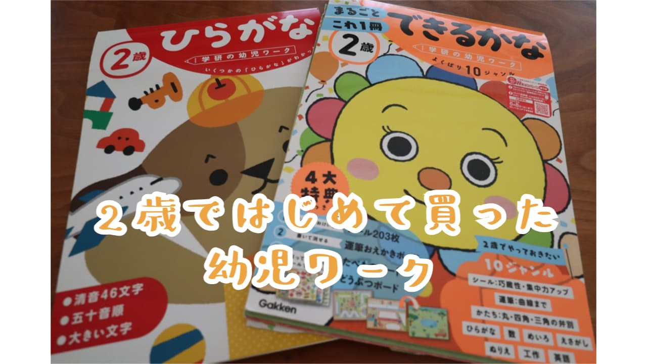 2歳ではじめて買った幼児ワークのアイキャッチ画像